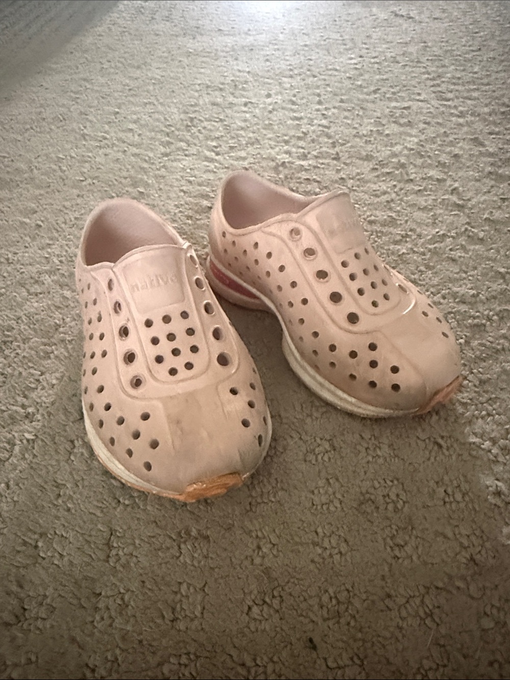 Native Kids Jefferson Slip-On Water Shoes — Light Pink